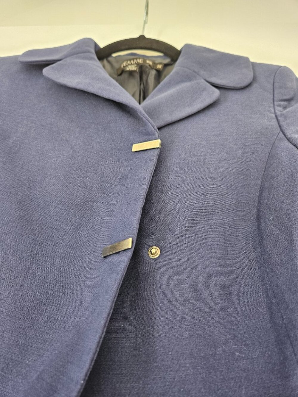 Blue cropped jacket - Picture 3 of 4